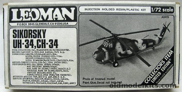 Leoman 1/72 Sikorsky UH-34 / CH-34, A8415 plastic model kit